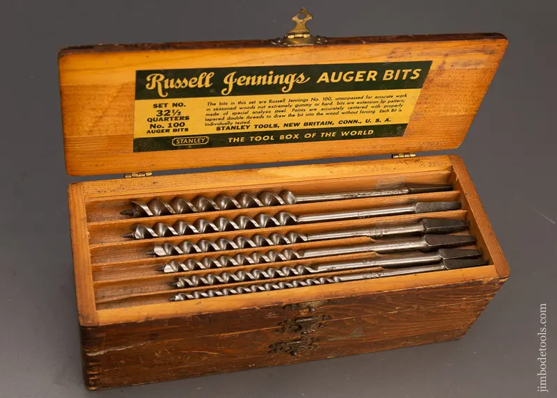 Fine Stanley Russell Jennings Auger Bit Set - 115816 1