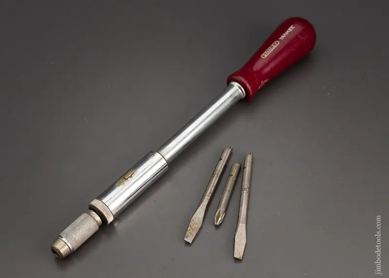 Fine Stanley Yankee No. 130A Drill With 3 Bits - 102598 1