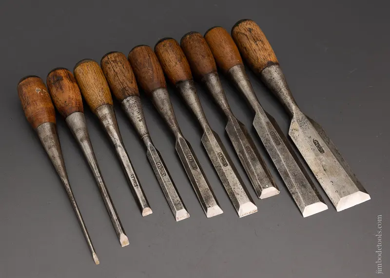 Full Set Of 9 Stanley No. 50 Everlasting Chisels Complete Set No. 220 - 105005 1