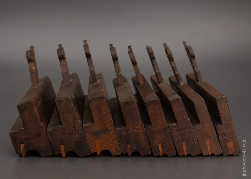 Good+ Set Of 8 Side Bead Moulding Planes By Atkin & Sons 1847-1900 - 105212 1