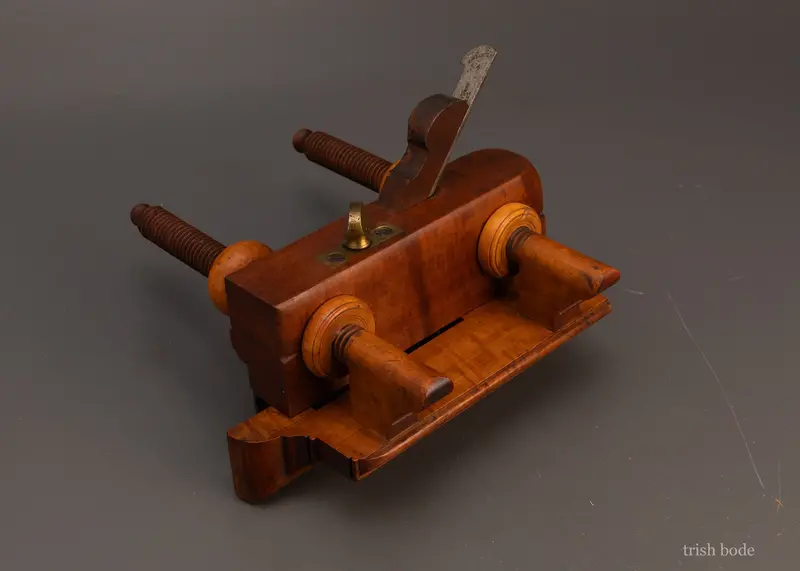 Gorgeous Applewood & Boxwood Plow Plane Union Factory H. Chapin - 119016 1