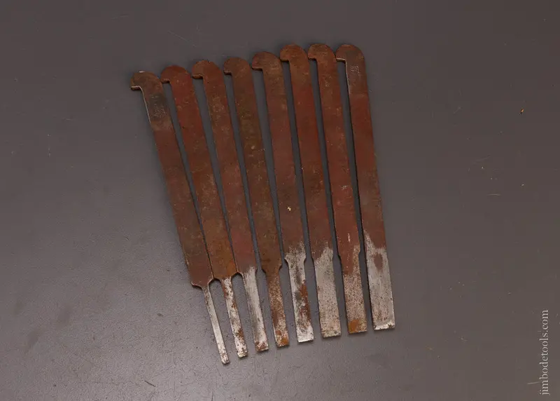 Graduated Set Of 8 Plow Plane Irons - 107299 1