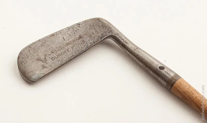 Hickory Shaft Golf Club Putter By A.G. Spalding Bros. Dundee Irons - 75971R - 1