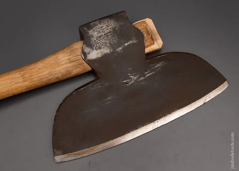 I. Blood Timber Frame Hewing Offset Single Bevel Broad Axe - 101856 1