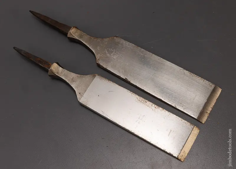 James Swan New Old Stock Tang Chisels 1 1/2 And 1 3/4 Inch - 108838 1