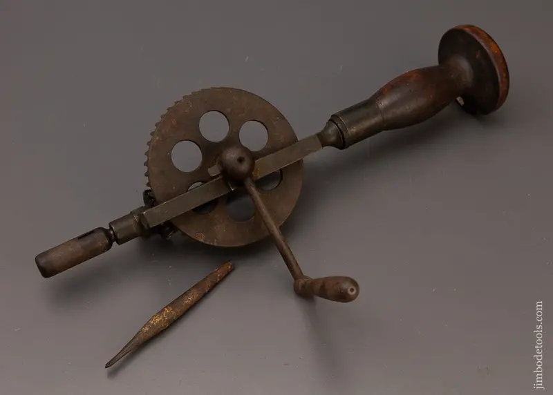 Large Brass Framed Hand Drill 16 Inches Long - 111921 1
