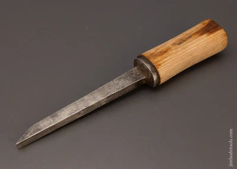 Massive 1/2 X 13 1/2 Inch Pig Sticker Mortise Chisel By F. Woodcock - 112190 1