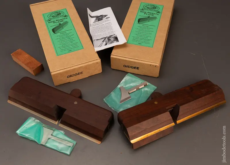 Mint In Boxes H.N.T. Gordon Gidgee Side Rebate Planes With 7:1 Dovetail Fence - 120423 1