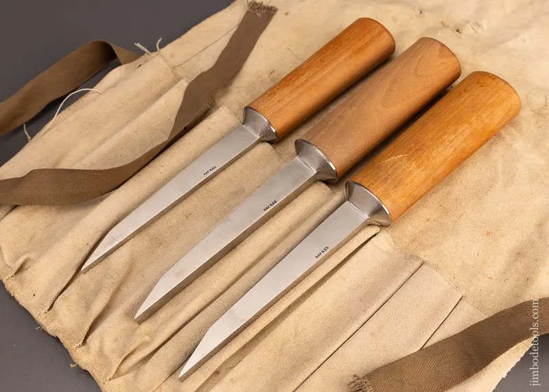 Mint Set Of 3 Ray Iles Pig Sticker Mortise Chisel - 113913 1