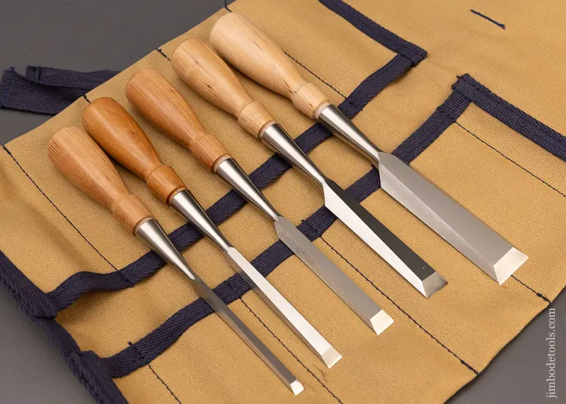 Mint Set Of 5 Lie Nielsen Bench Chisels - 111969 - As Of June 22 1