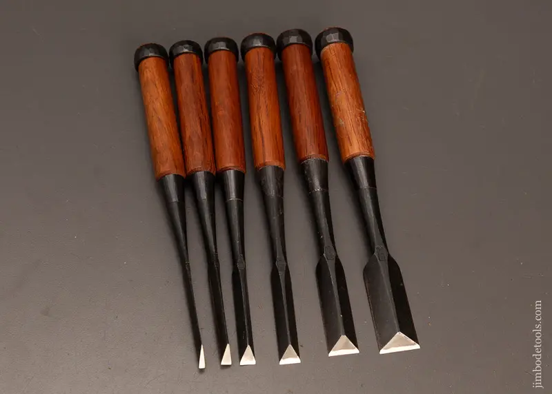 Mint Set Of 6 Fujihiro White Steel Dovetail Chisels - 120161 1