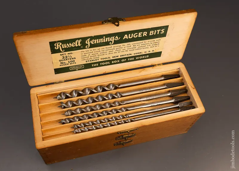 Mint & Unused Russell Jennings Auger Bits Set In Box - 116654 1