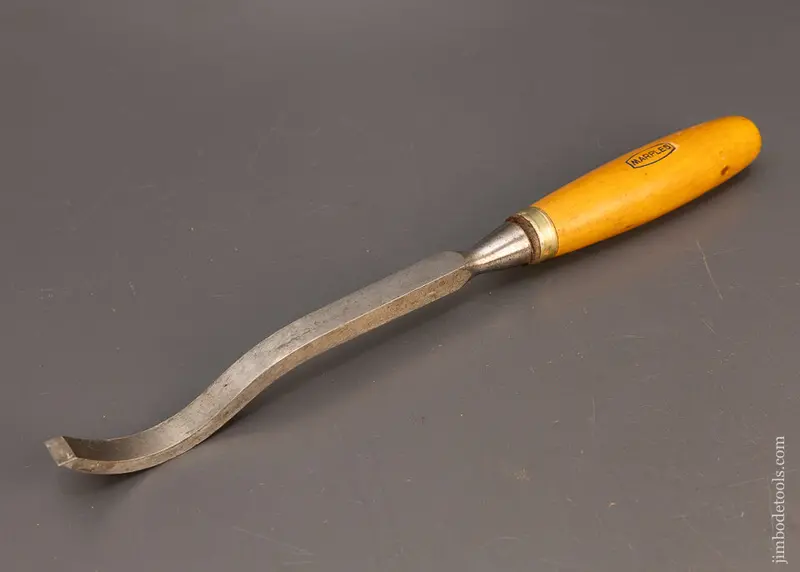 Near Mint 1/2 Inch Boxwood Handled Crank Neck Mortise Chisel Marples - 114960 1