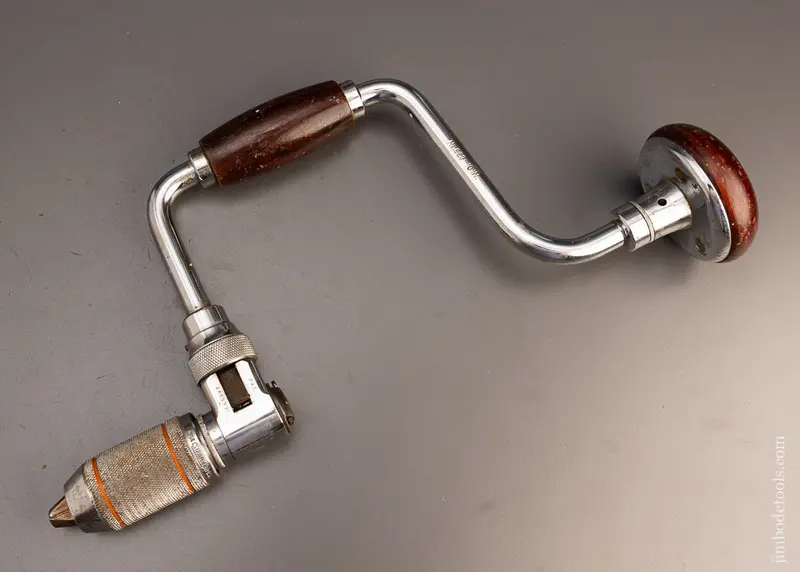 Near Mint 10 Inch Stanley No. 923 Bit Brace With Rosewood Handles - 113237 1