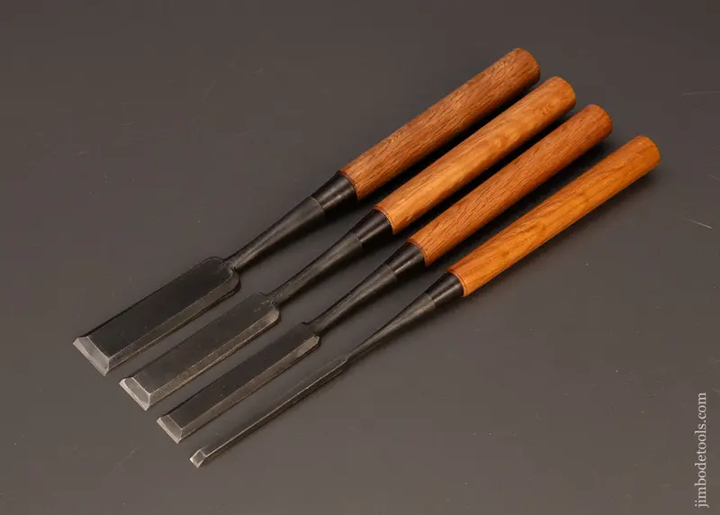 Near Mint Set Of 4 Fujihiro White Steel Japanese Chisels - 120145 1