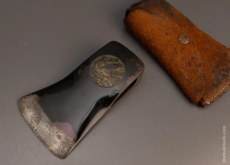 Rare & Extra Fine Double Sided Mini Salesman’S Sample Axe Kelly Black Raven & Kelly Perfect - Excelsior 113056 - As Of Sept 13 1