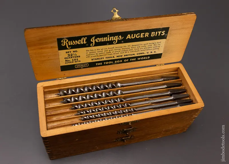 Rare Fast Boring Single Thread No. 101 Jennings Bit Set - 108420 1