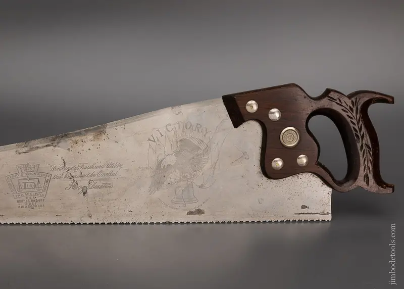 Rare & Fine World War 1 Disston D-115 Rosewood Handle Hand Saw - 105297 1