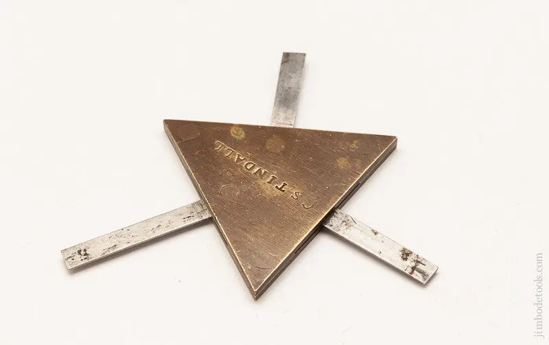 Rare Preston 3 3/4 Inch Brass Spider Gage Bevel Square - 57132 1