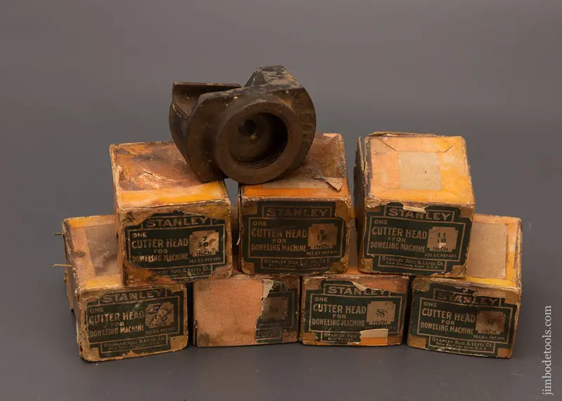 Rare Set Of 8 Cutter Heads For Stanley No. 77 Dowel Machine - 111863 1