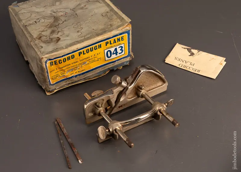 Record No. 043 Plow Plane 100% Complete In Original Box - 119451 1