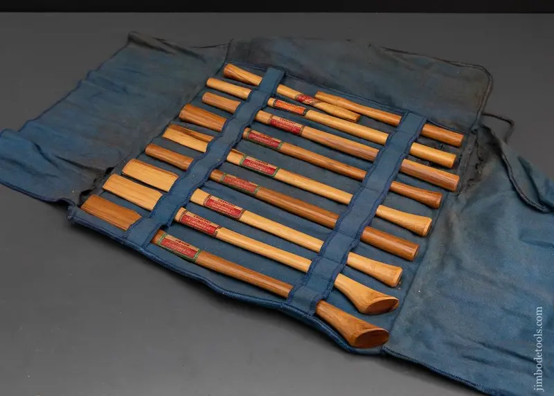 Salesman's Sample Set Of Ten Axe Handles In Original Roll - 94403 - 1