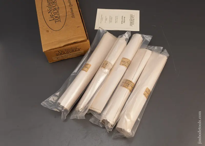 Sealed Mint In Wrapper Graduated Set Of 5 Lie Nielsen Bevel Edge Chisels - 119055 - As Of Jan 6 1