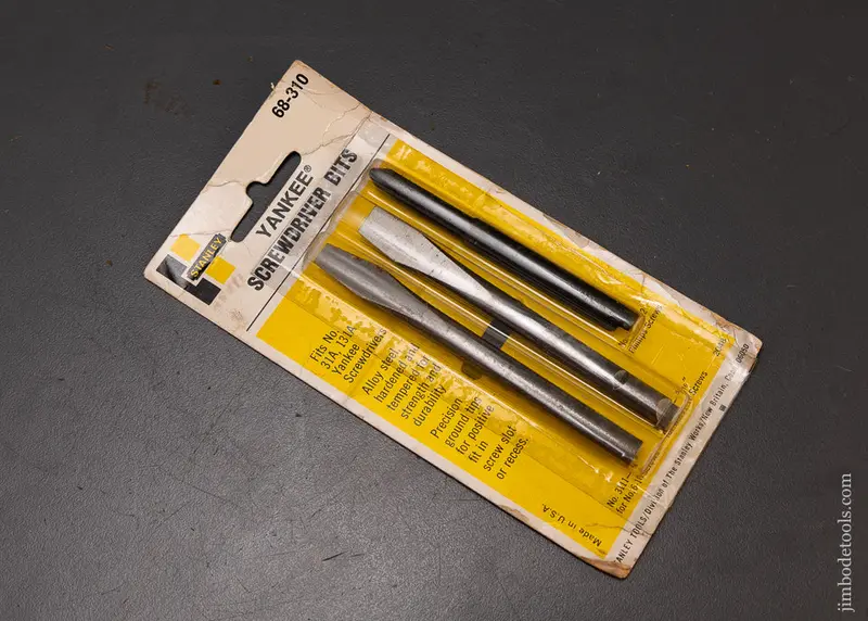 Set Of 3 Stanley Yankee Screwdriver Bits For No. 31A & 131A Drivers -- 109718M 1