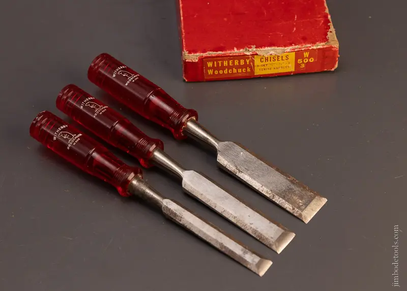 Set Of 3 Witherby Chisels Mint In Box - 107424 1