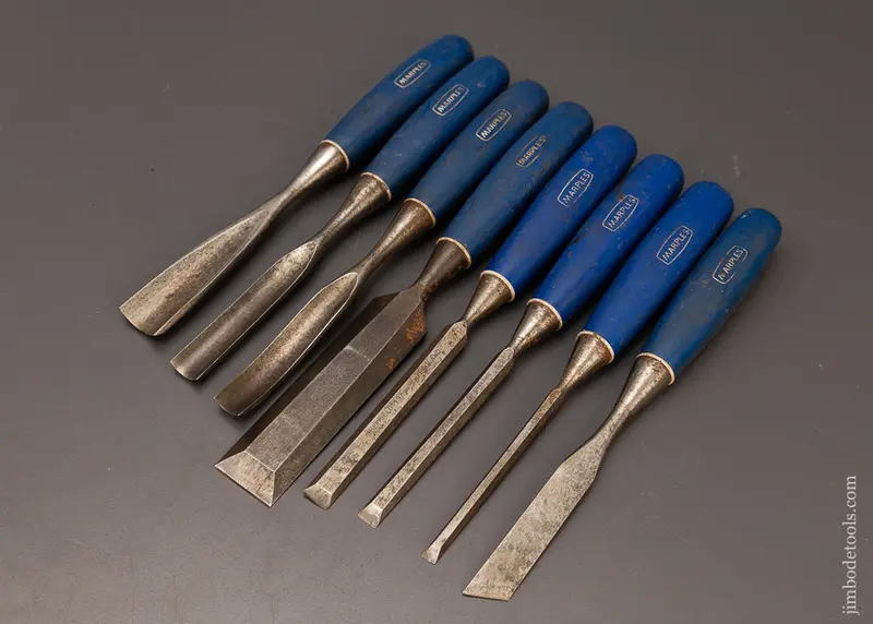 Set Of 8 Marples Blue Chip Chisels & Gouges - 112370 1