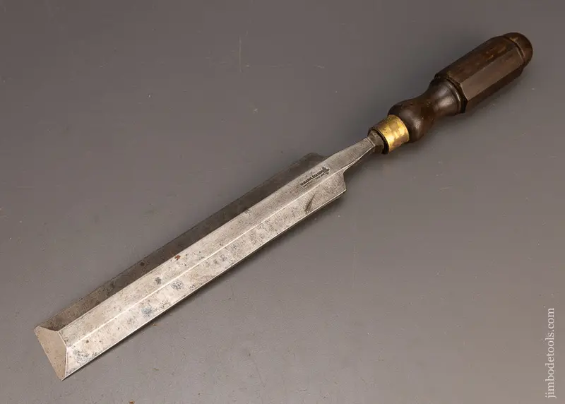 Spectacular 1 1/2 Inch Marples Long, Thin Paring Chisel With Rosewood London Pattern Handle - 114041 1