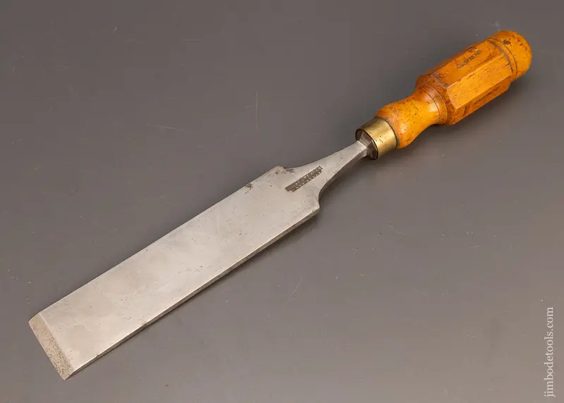 Spectacular Long Thin 2 Inch Boxwood Handled Paring Chisel By Isaac Greaves - 114049 1