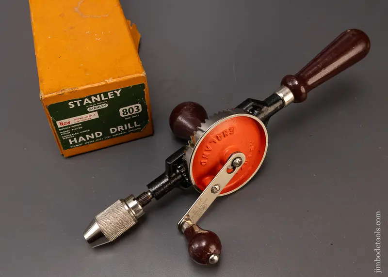 Stanley No. 803 Egg Beater Hand Drill In Mint In Original Box -  98714 1