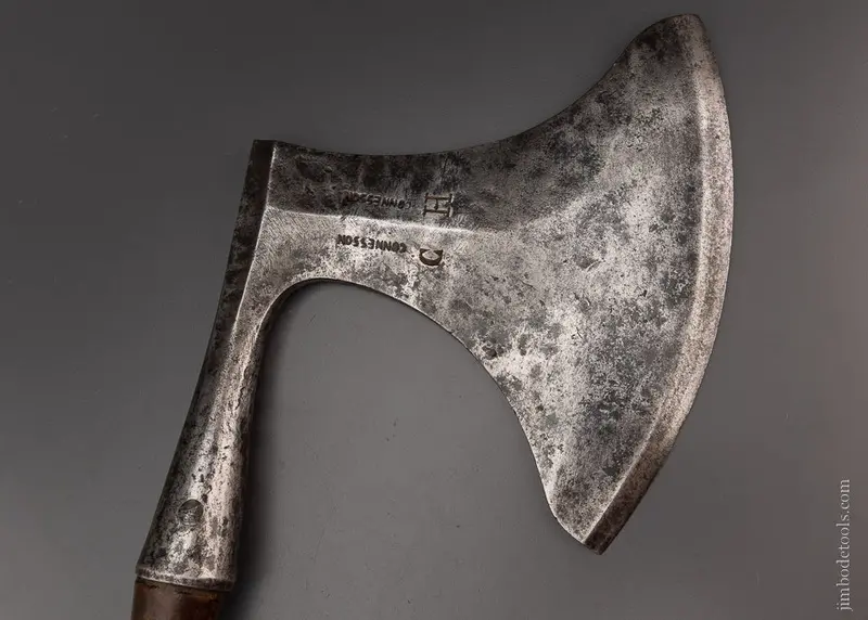 Stunning 17Th Century Offset Single Bevel Hewing Axe - Excelsior 106175 - As Of Feb 8 1