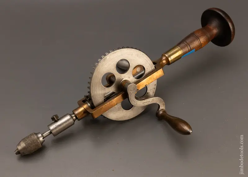 Stunning Brass Framed Hand Drill By J.L. Stevens 1870 - 110719 1