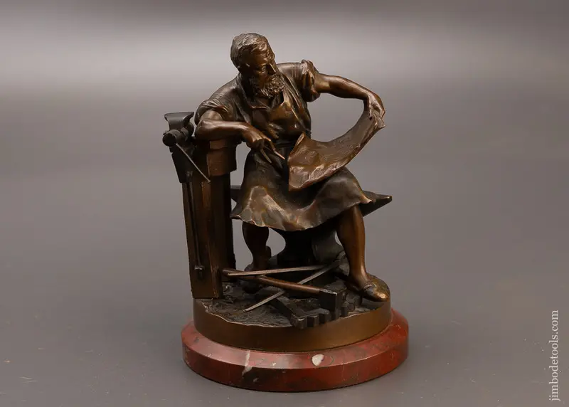 Stunning Dated & Signed Bronze Of Blacksmith By Hans Guradze (1861-1922) - Excelsior 111368 1