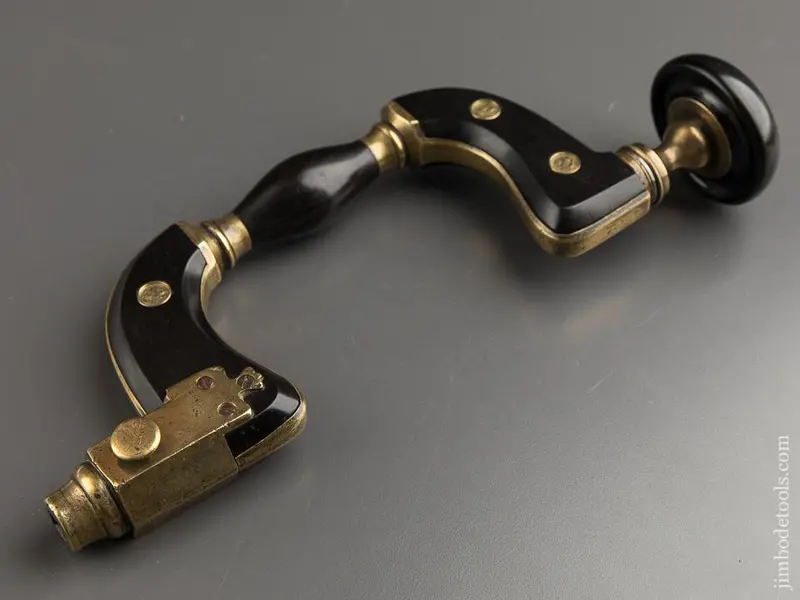 Stunning! Sims Patent Framed Ebony & Brass Brace * Excelsior 108165 1