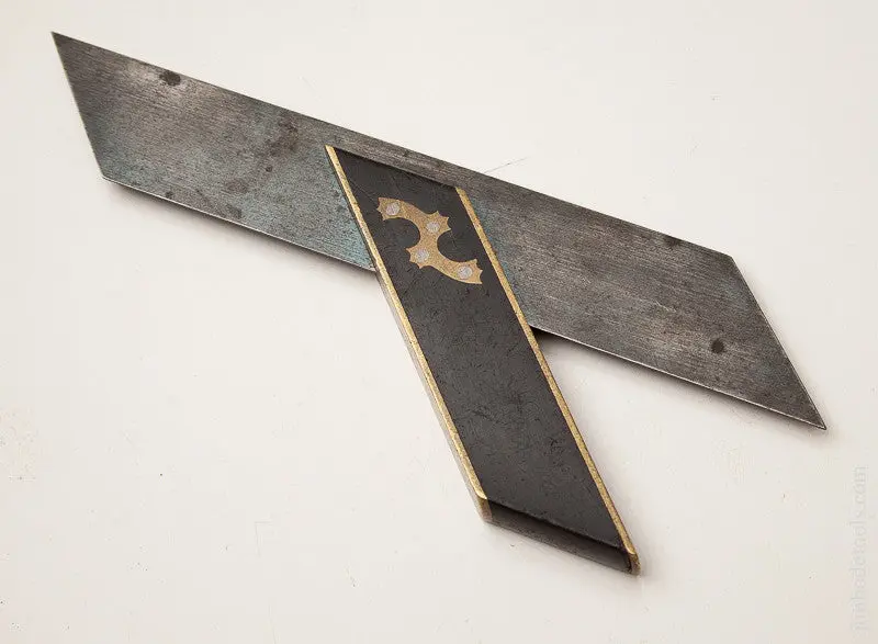 Ten Inch Ebony & Brass Mitre Square -- 70723 1