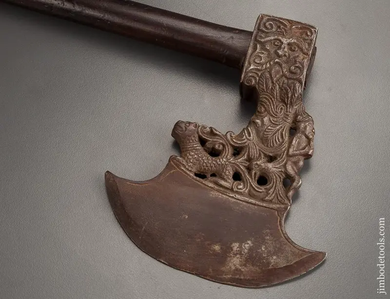Unbelievable! Ornate 16Th Century Italian Or German Figural Battle Axe ** Excelsior 78937 - As Of July 7 1
