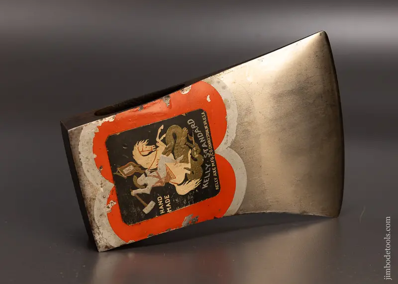 Very Rare Double Sided Advertising Axe With Full Paint & Labels On Both Sides Kelly Flint Edge & Kelly Standard - Excelsior 110218 - As Of Jan 9 1