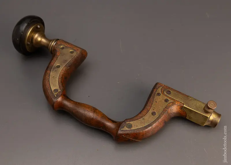 Very Rare Joseph Cooper’S Patent Parabolic Head, Direct Action Spring Pad Bit Brace - 114556 - As Of Dec 24 1