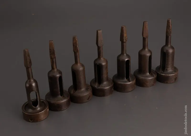Very Rare Threading Dies For Bit Brace 7 Pieces - 103126 1