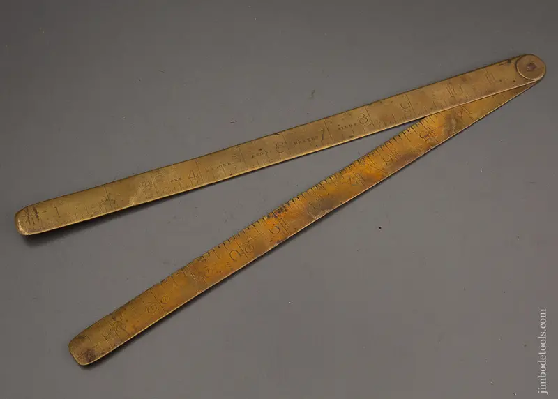 Well-Worn Blacksmith’S Rule 2 Foot Brass Rabone - 101649 1