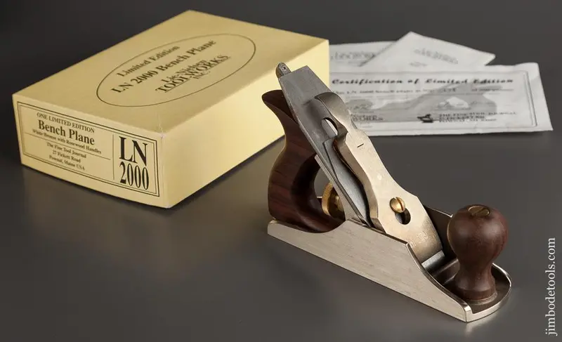 White Bronze & Rosewood Lie-Nielsen Ln 2000 Bench Plane Dead Mint In Original Box No. 602 Size - 78735 - 1