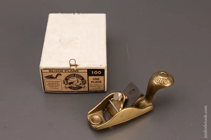 Wood River No. 100 Bronze Block Plane Near Mint In Box - 111189 1