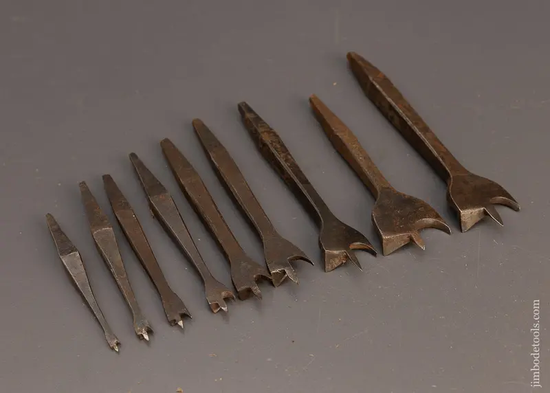 Working Set Of 9 Center Bits For Bit Brace 19Th Century - 114410 1