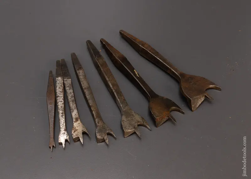 Working Set Of Seven 19Th Century Center Bits For Bit Brace - 108810 1