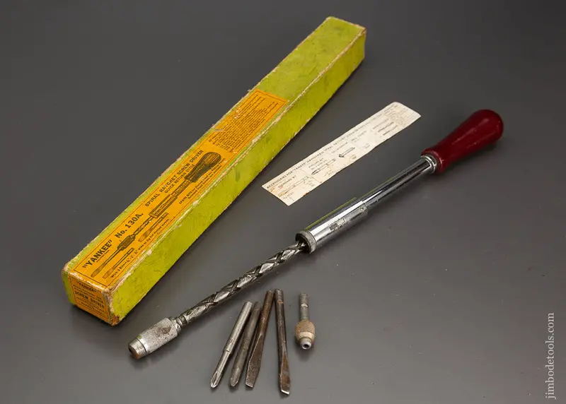 Yankee No. 130A Screwdriver Near Mint In Box With Bits & Drill Bit Adaptor - 102430 1