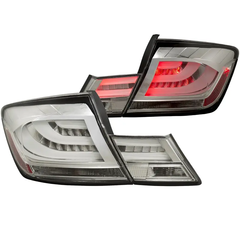 Anzo Usa 321325 Led Tail Light Pair – Clear Lens With Chrome Housing 1