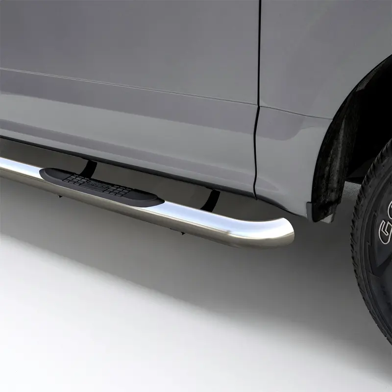 Aries Polished Stainless Steel Side Bars – 3-Inch Round, Fits Select Dodge Dakota Models 1